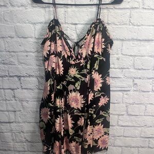 Free People Altura floral printed mini dress Xl  NWOT Boho Adjustable Straps